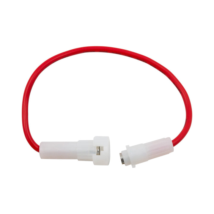 In - Line Glass Fuseholder 12 AWG 6.5" Wire w / (1)20 Amp AGC Fuse &amp; (2)Vinyl Terminals, 1 Set.