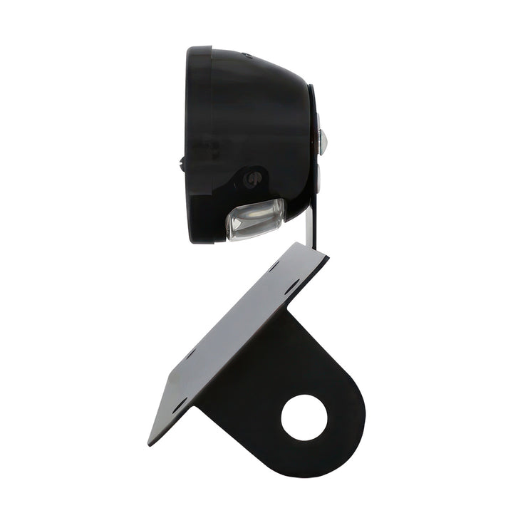 Black 1928 Ford Model A Style Tail Light Assembly With Horizontal Mounting Bracket For Motorcycle