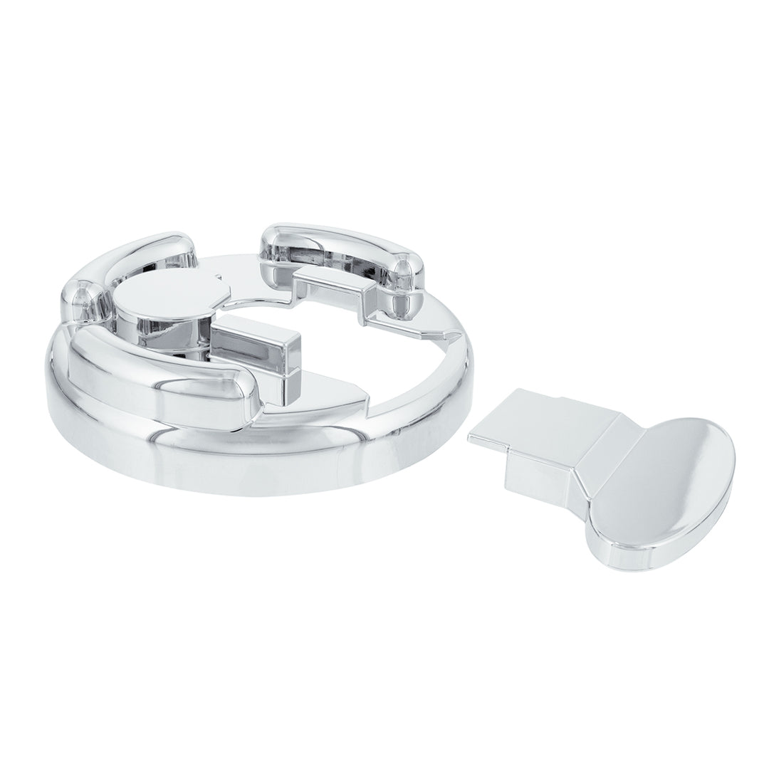 Chrome Plastic Fuel Cap Cover For Peterbilt - Locking