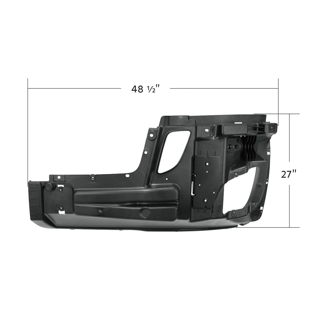Bumper Reinforcement With Fog Light &amp; Wheel Aero Trim Holes For 2018-2024 Freightliner Cascadia - Driver