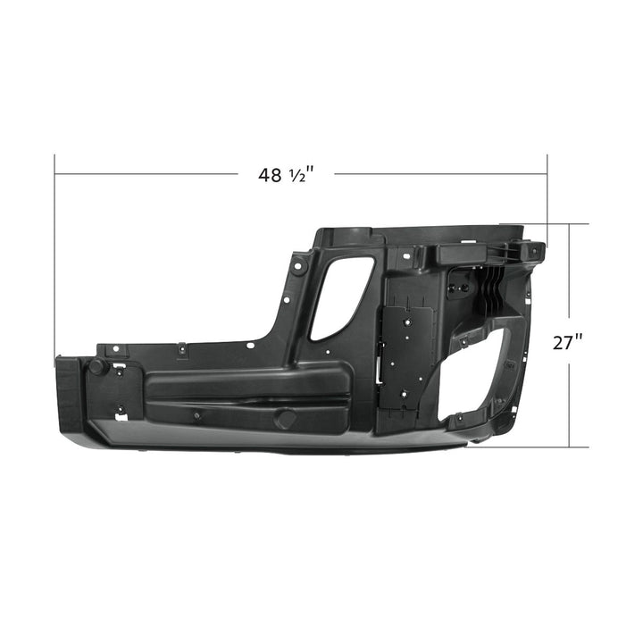 Bumper Reinforcement With Fog Light &amp; Wheel Aero Trim Holes For 2018-2024 Freightliner Cascadia - Driver