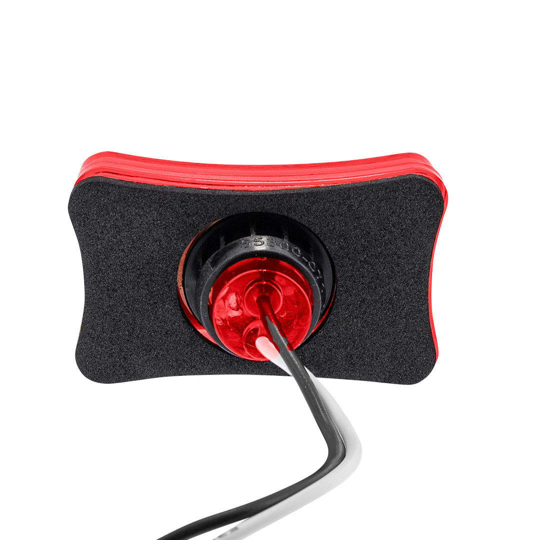 3 LED Rectangular Clearance/Marker Light - Red LED/Red Lens