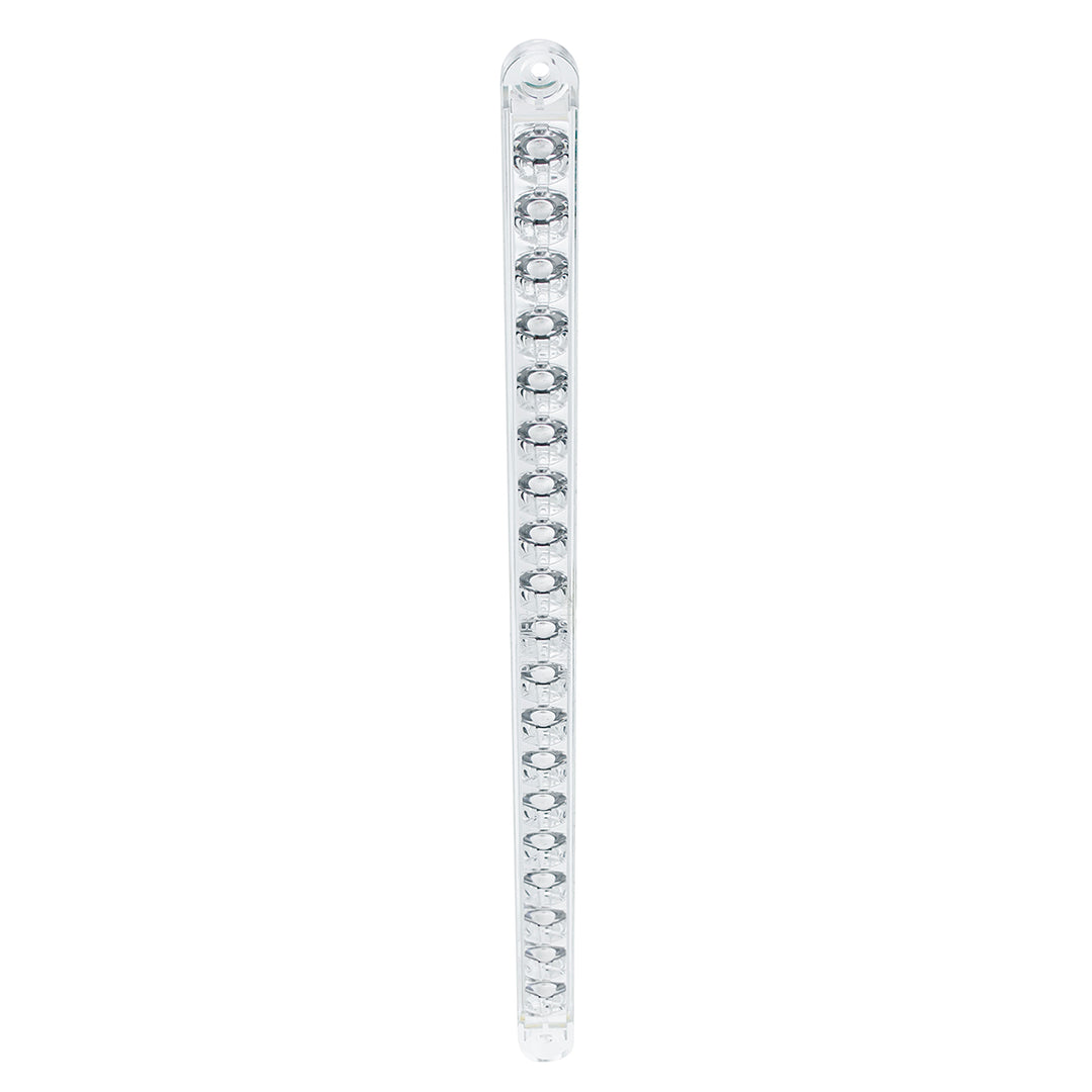 19 LED 12" Reflector Light Bar (Stop, Turn &amp; Tail) - Red LED/Clear Lens (Bulk)