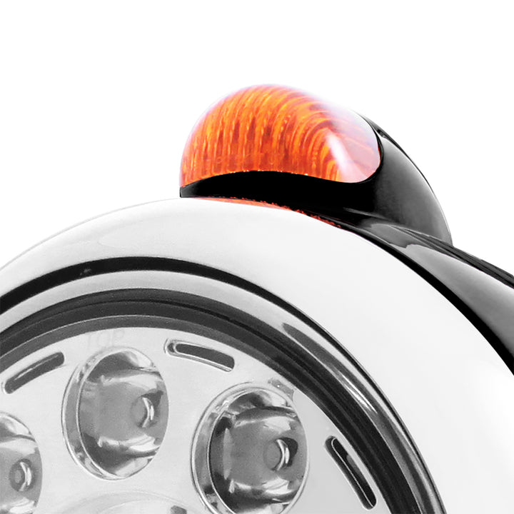 Black Guide 682-C Headlight 11 LED Bulb &amp; Dual Mode LED Signal - Amber Lens