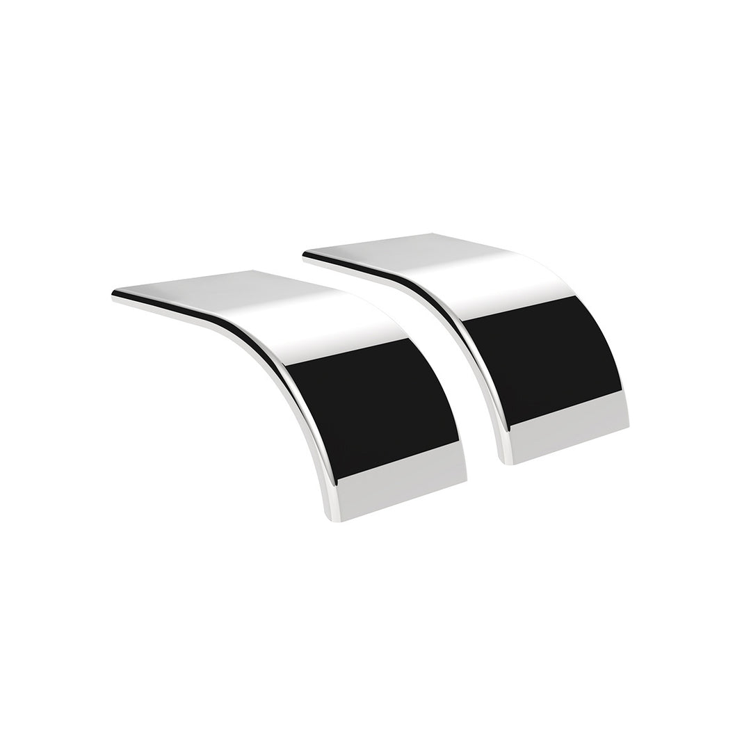 60" 430 Stainless Steel (16ga) Roll Formed Edge Smooth Half Fender - Stainless Steel Series (Pair)