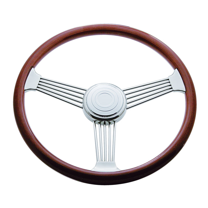 18" Banjo Steering Wheel With Hub &amp; Horn Button Kit For Peterbilt (1998-2005), Kenworth (2001-2002)