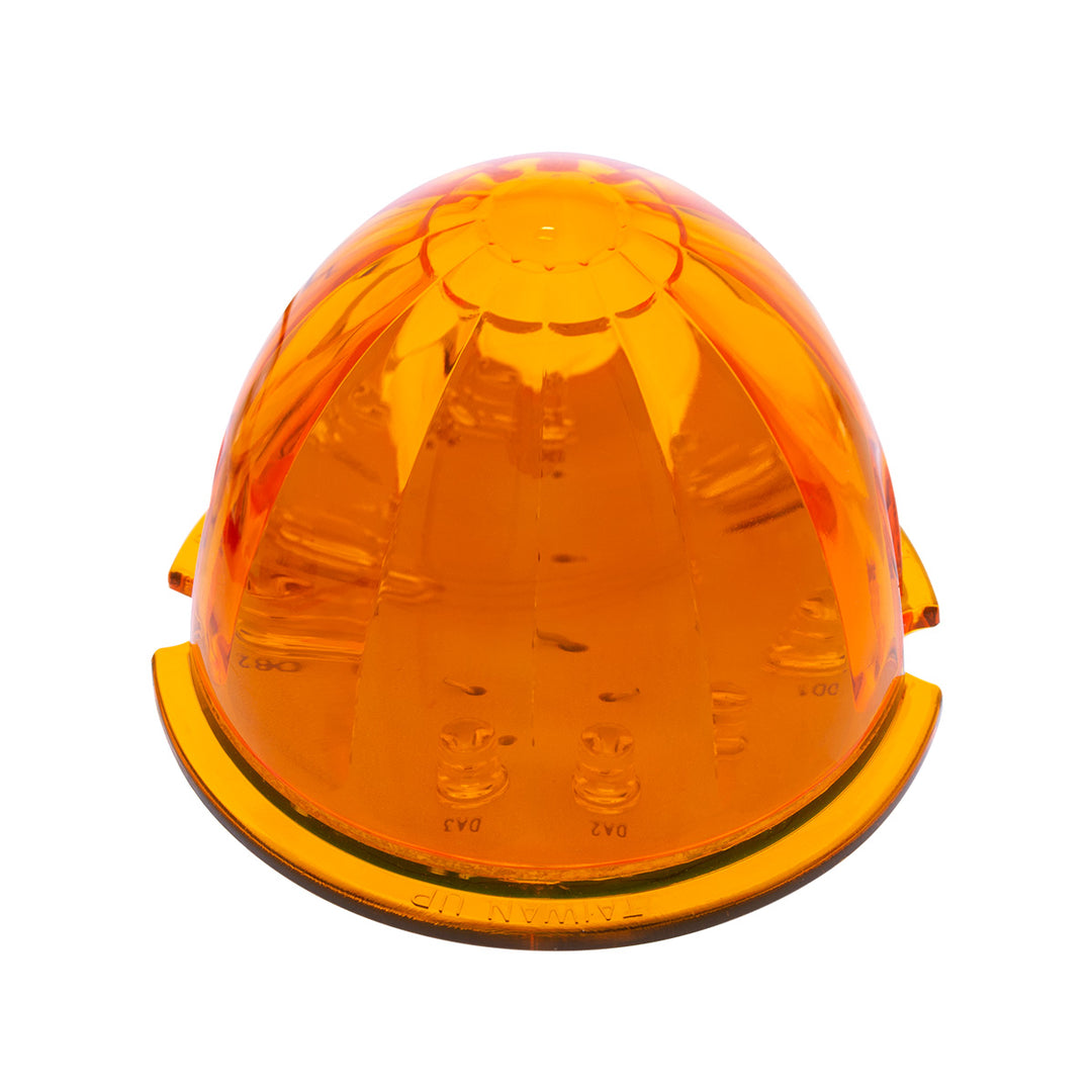 17 LED Dual Function Watermelon Cab Light - Amber LED/Amber Lens (Bulk)