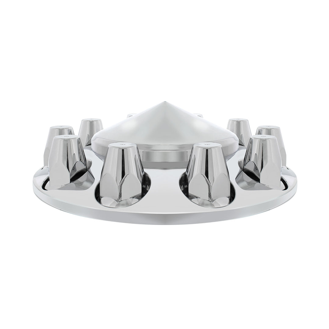 Pointed Front Axle Cover With 33mm Standard Thread-On Nut Covers - Chrome
