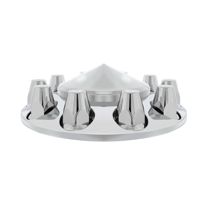 Pointed Front Axle Cover With 33mm Standard Thread-On Nut Covers - Chrome