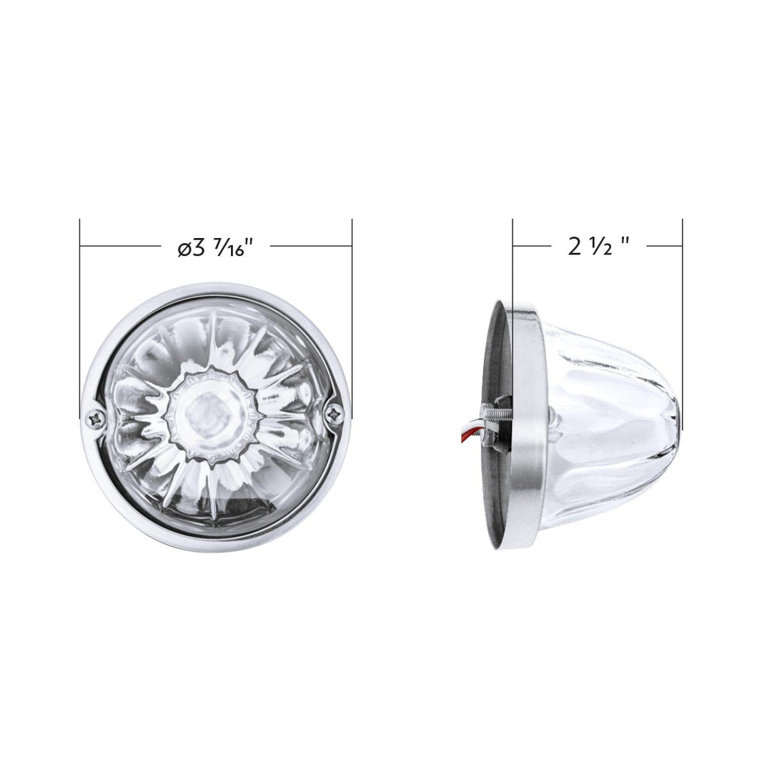 Glass Watermelon Light Kit With 4 LED Light - Blue LED/Clear Lens