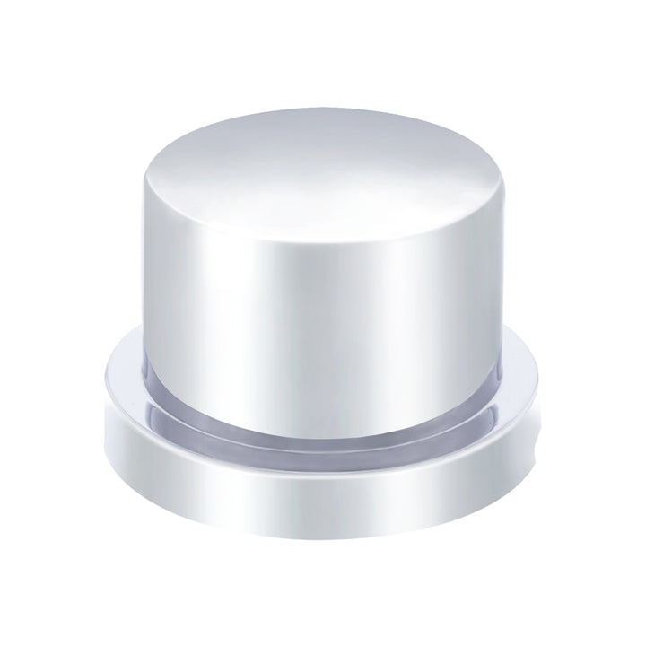 7/16" x 1/2" Chrome Plastic Flat Top Nut Cover - Push-On (Bulk)