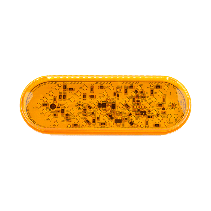 35 LED 6" Oval Sequential Turn Signal Light Kit - Amber LED/Amber Lens