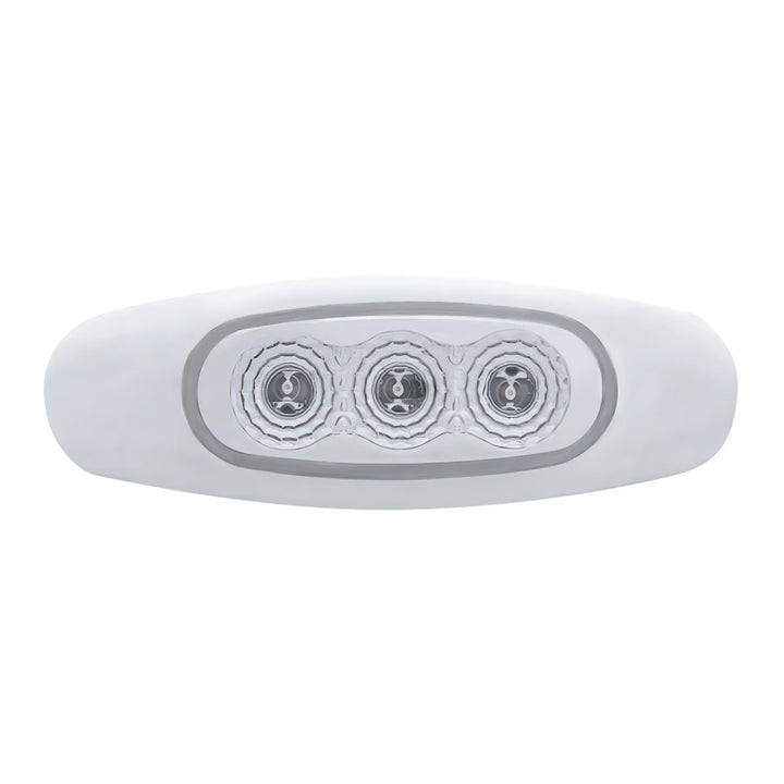 3 LED Reflector Light (Clearance/Marker) - Amber LED/Clear Lens (Bulk)