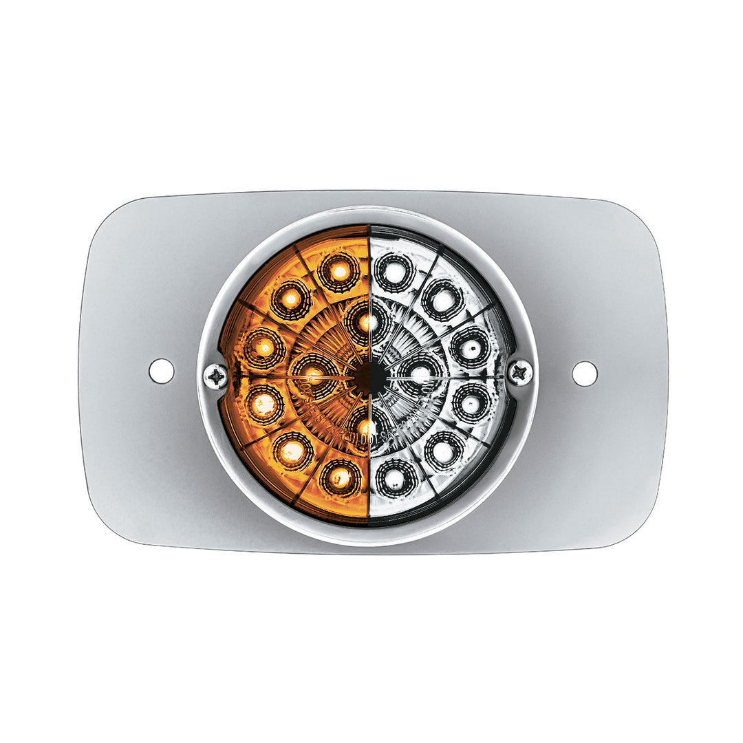 304 Stainless Steel Turn Signal Light Kit W/ 17 LED Double Fury Watermelon For 2008-2017 FL Cascadia - Amber &amp; White LED