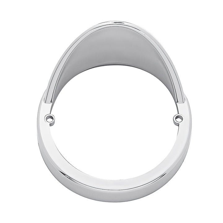 Chrome Plastic Cab Light Bezel With Visor For United Pacific Watermelon And Beehive Style Lights