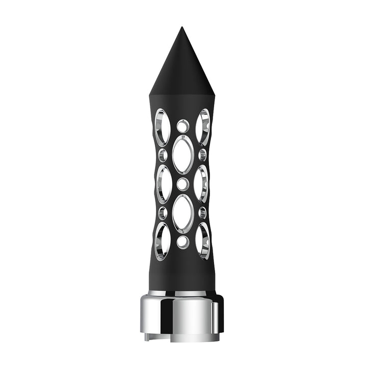 Thread-On Daytona Style Spike Gearshift Knob With LED 9/10 Speed Adapter - Black/Red LED
