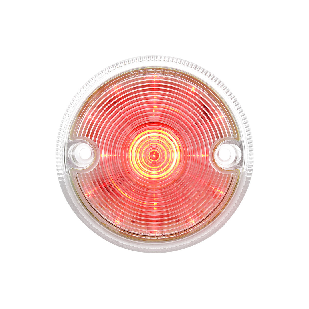 15 LED 3" Series 2 Light For Double Face Light Housing - Red LED/Clear Lens (Bulk)