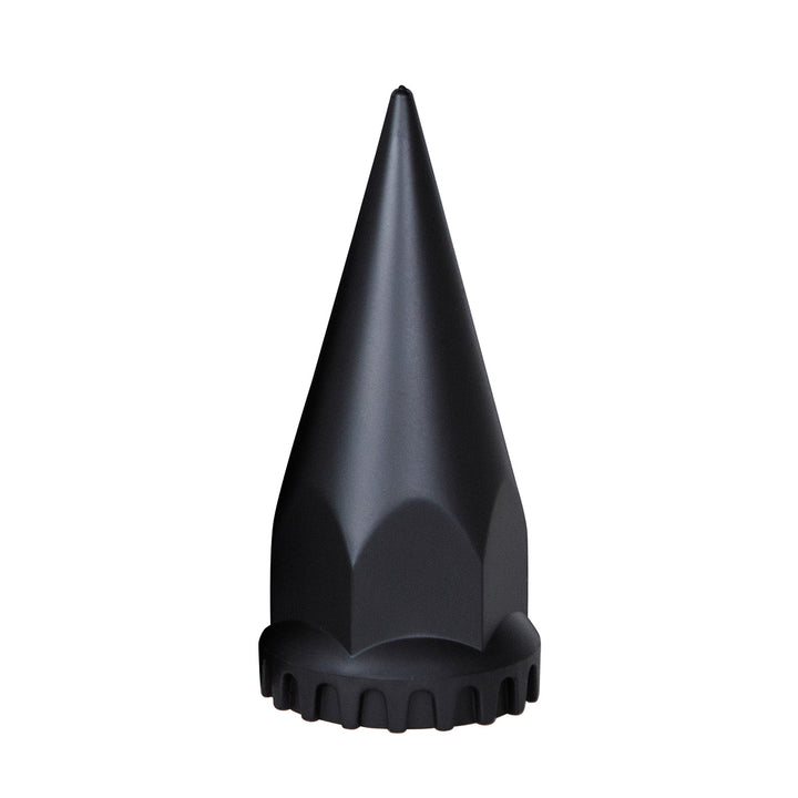33mm x 4-3/4" Matte Black Spike Nut Cover With Flange - Thread-On (Bulk)