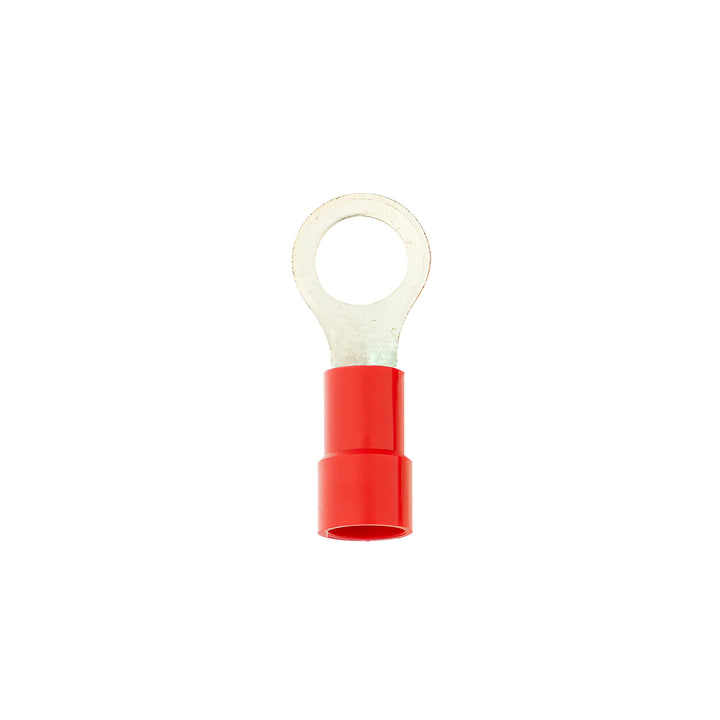 8 AWG 3/8" Stud HD Vinyl Ring Terminal (4-Pack)
