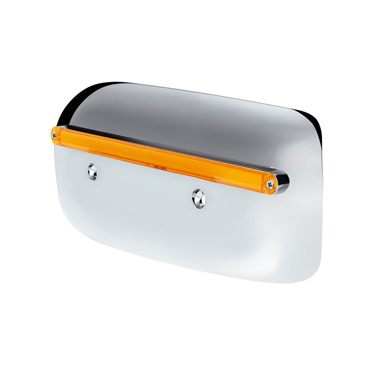 24 LED GloLight Rear Headlight Housing Cover For 2008-2023 Peterbilt 389 (Passenger) - Amber LED/Lens