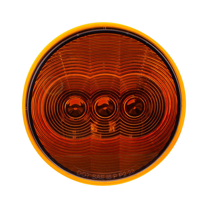3 LED 4" Round Light(Turn Signal) - Amber LED/Amber Lens