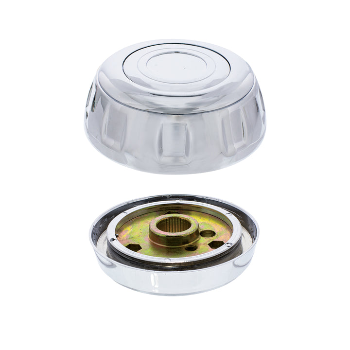 18" Chrome Boss Steering Wheel With Hub &amp; Horn Button Kit For Peterbilt (1998-2005) &amp; Kenworth (2001-2002)