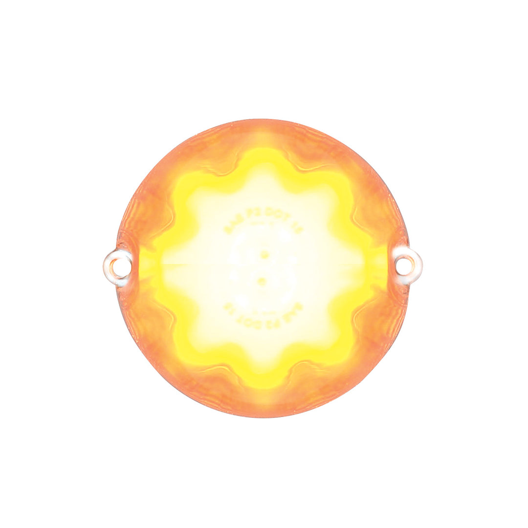 9 LED Dual Function GloLight Watermelon Grakon 1000 Style Cab Light - Amber LED/Clear Lens