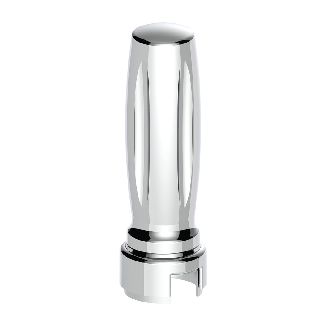 M30 x 3.5 Thread-On Vegas Style Gearshift Knob With 13/15/18 Speed Adapter - Chrome/Vertical