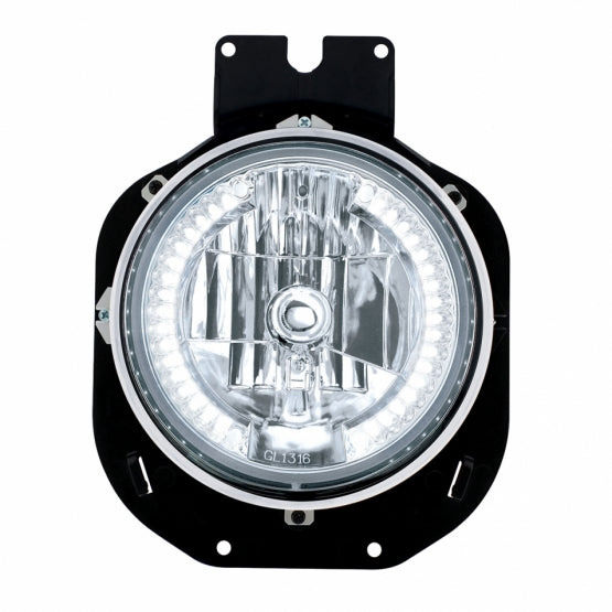Crystal Headlight With 34 White LED Side Lights For 1996-2005 Freightliner Century