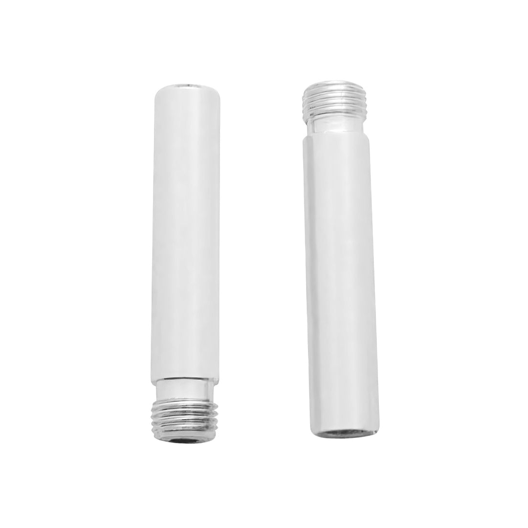 Chrome Metal Tube Door Lock Knobs (2-Pack)