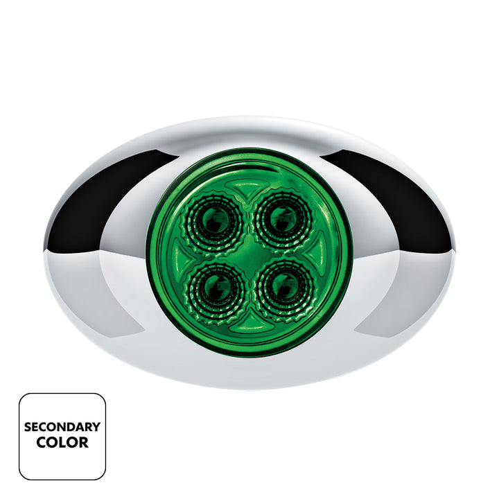 4 LED Double Fury Light (Clearance/Marker) - Red &amp; Green LED/Clear Lens