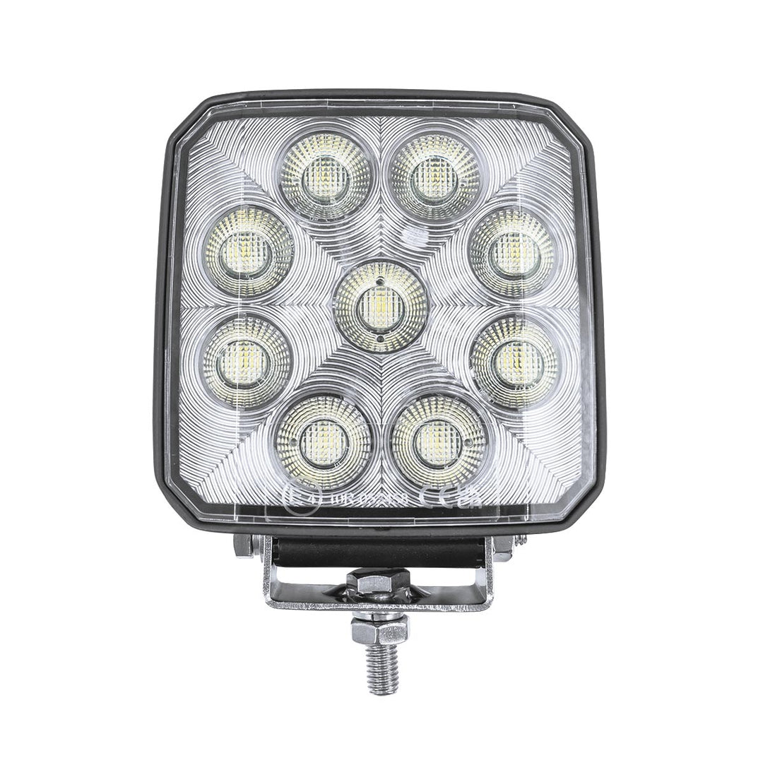 9 LED High Power 3-7/8" Square Work Light - Flood