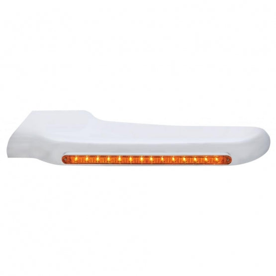 Sequential 14 Amber LED Front Fender Cover For Peterbilt 388 (2008-2015) &amp; 389 (2008-2023) - Amber Lens - Driver