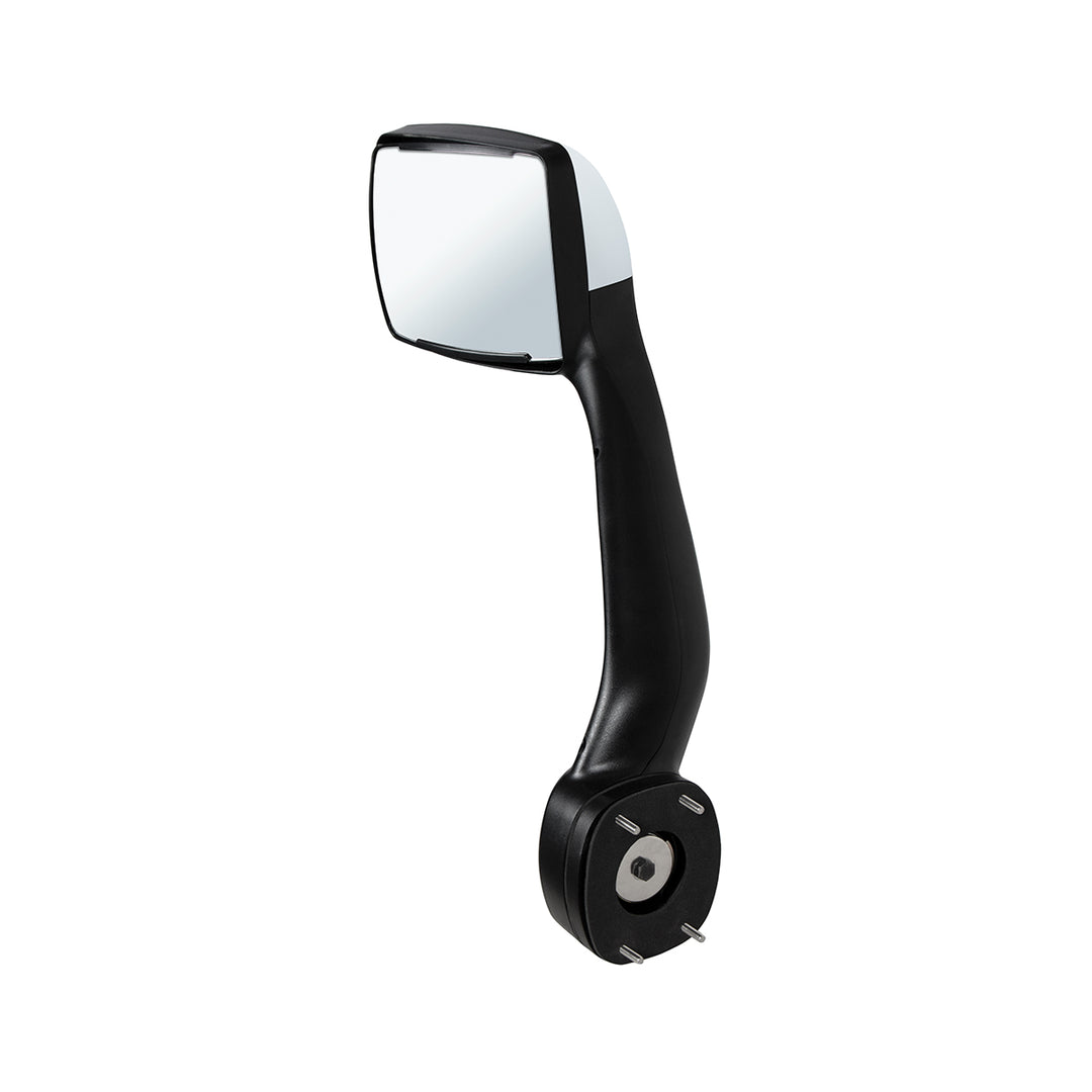 Chrome Hood Mirror For 2013-2021 Kenworth T680 &amp; Peterbilt 579 - Driver