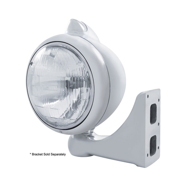 Stainless Steel Guide 682-C Headlight H6024 &amp; Original Style LED Signal - Clear Lens