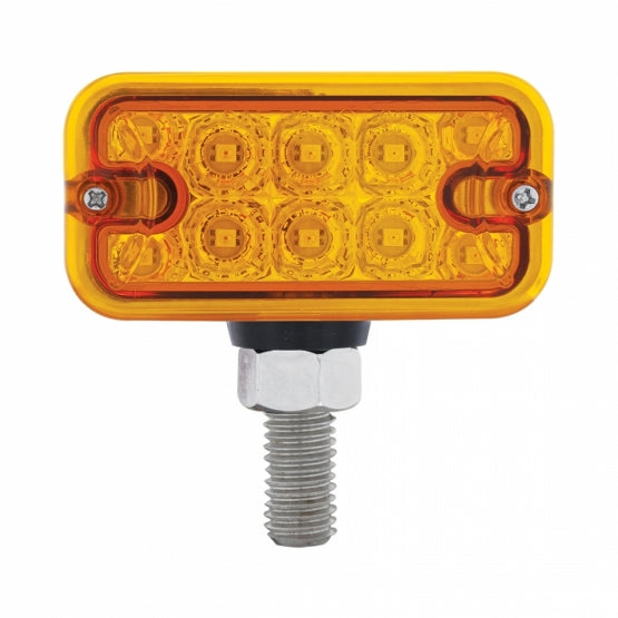 20 LED Dual Function Reflector Double Face Light - T - Mount - Amber &amp; Red LED/Amber &amp; Red Lens