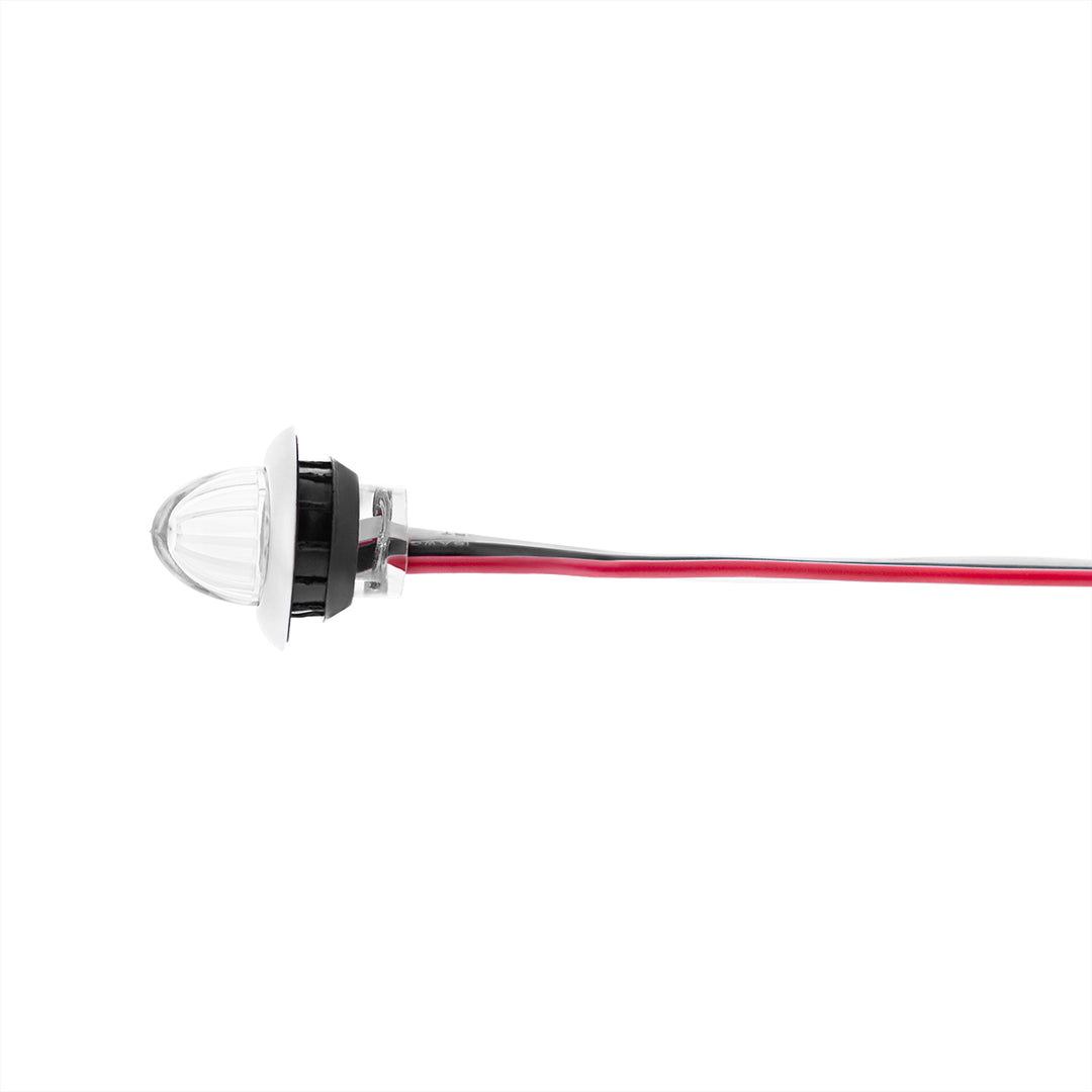 4 LED Dual Function 3/4" Mini Watermelon Light (Clearance/Marker) - Red LED/Clear Lens