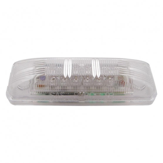 12 LED Rectangular Light (Clearance/Marker) - Amber LED/Clear Lens