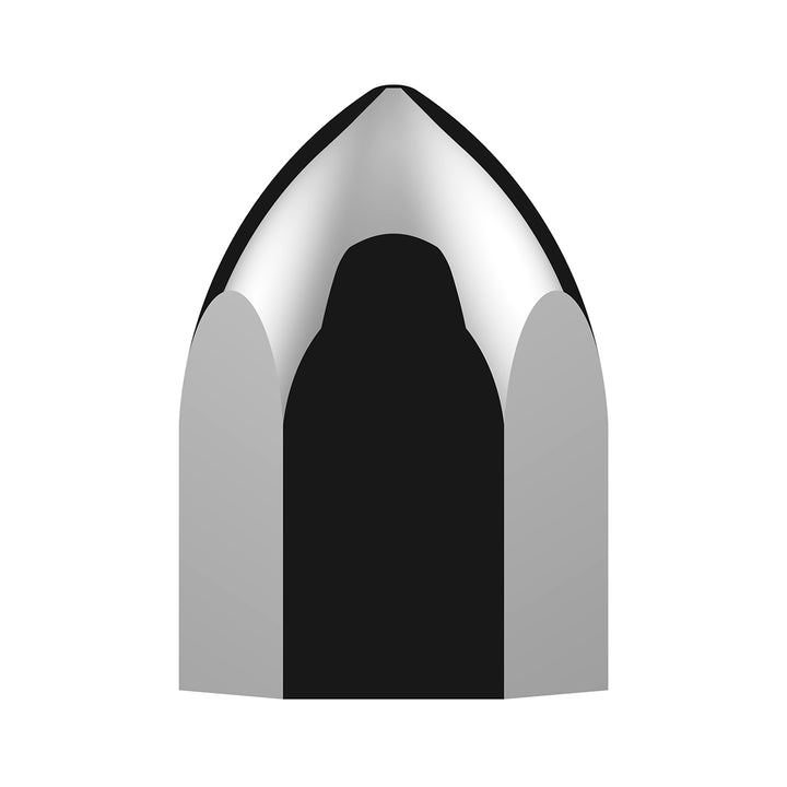 1-1/2" x 2-3/4" Chrome Plastic Bullet Nut Covers - Push-On (60-Pack)