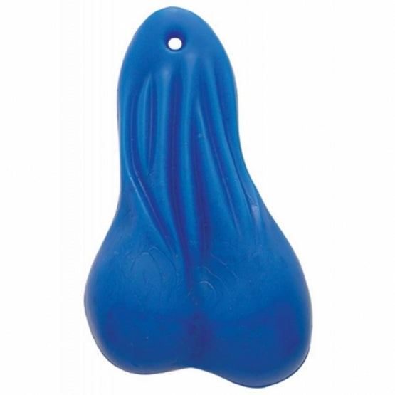 8-1/4" Tall Large Low - Hanging Rubber Balls - Blue
