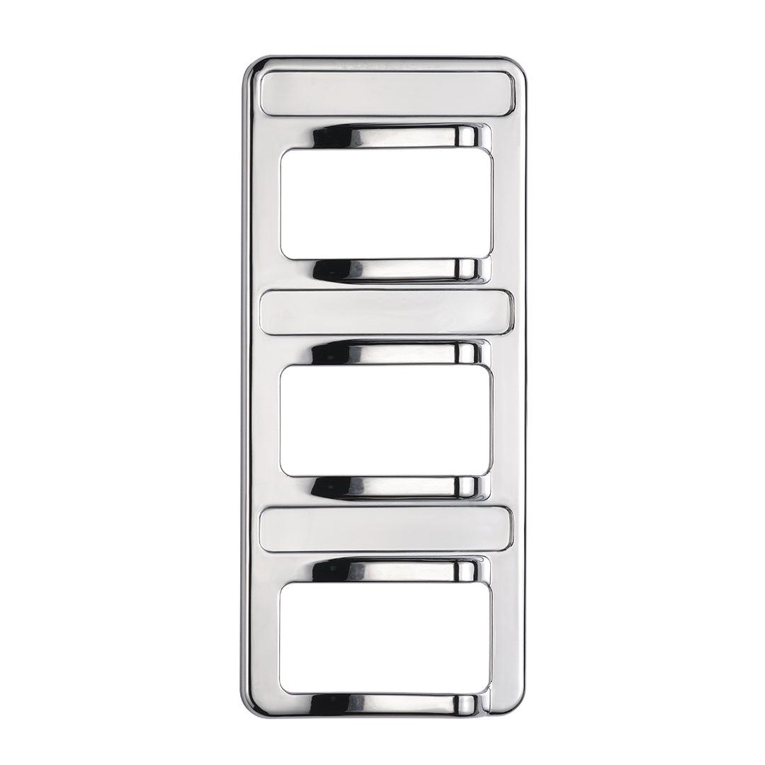 Chrome 3 - Rocker Switch Cover For Peterbilt 579 (2012-2019) &amp; 567 (2014-2019) - 3 Switches