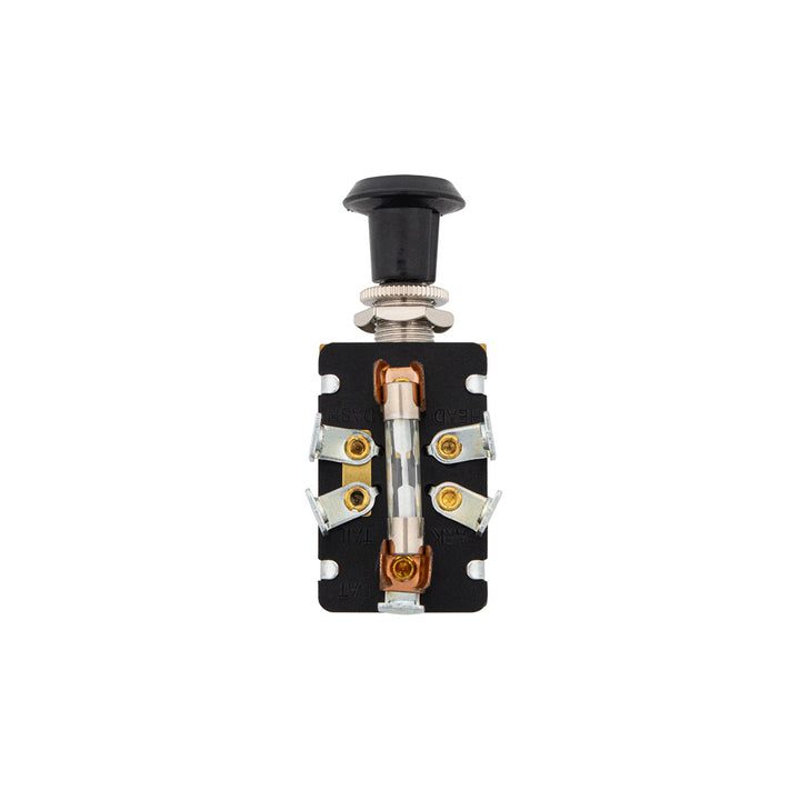 16 Amp 12V Universal HD Off/On/On Fused Push - Pull Switch w/ 1/2" Mounting Stem, 1 Pc.
