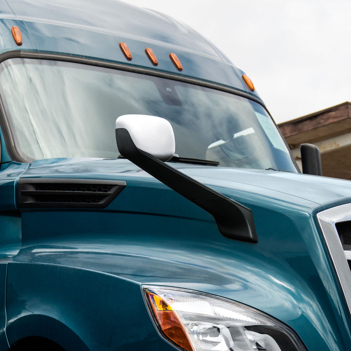 Chrome Plastic Hood Mirror Cover For 2018-2025 Freightliner Cascadia - Passenger