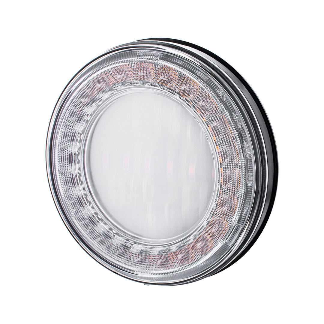30 LED 4" Round Lumos Light I - Series (Turn Signal) - Amber LED/Clear Lens