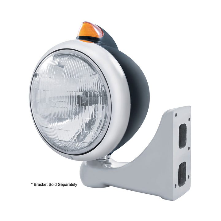 Black Guide 682-C Headlight H6024 &amp; Original Style LED Signal - Amber Lens