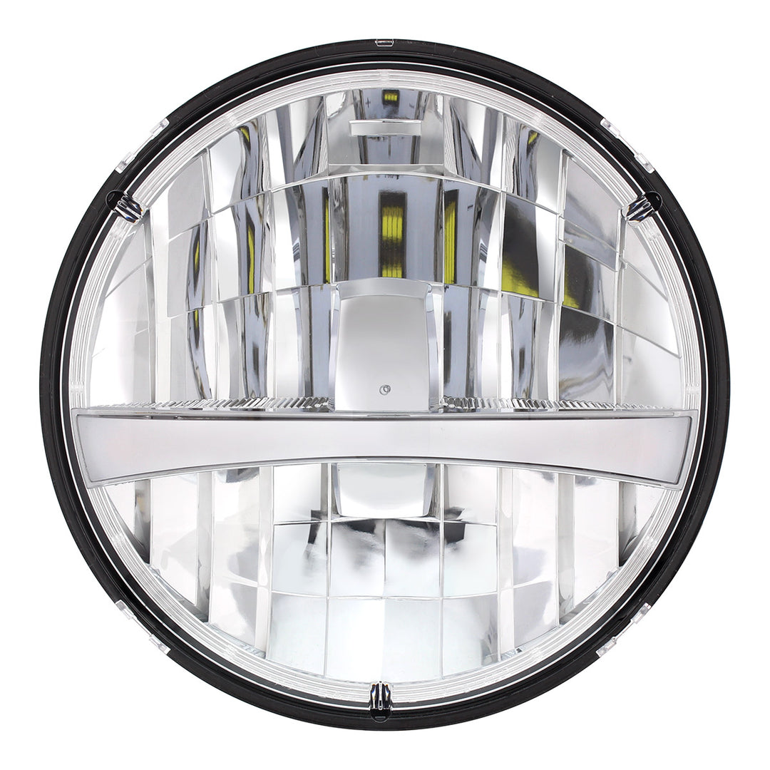ULTRALIT - High Power LED 7" Headlight With Turn Signal &amp; Amber Position Light Bar