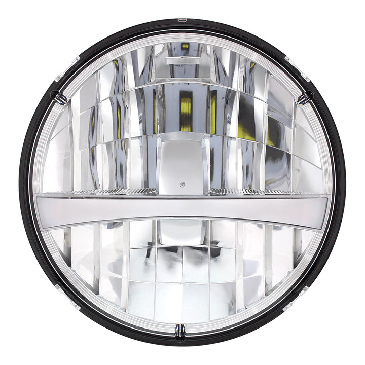ULTRALIT - High Power LED 7" Headlight With Turn Signal &amp; Amber Position Light Bar
