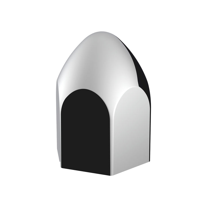 15/16" x 1 5/8" Chrome Plastic Bullet Nut Covers - Push-On (50-Pack)