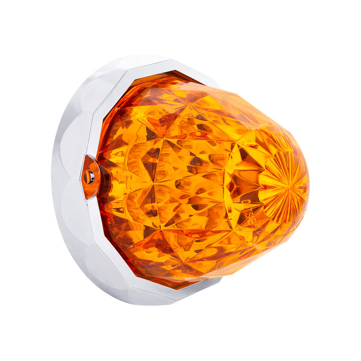 19 LED Dual Function Crystal Watermelon Light Kit With Bezel - Amber LED/Amber Lens