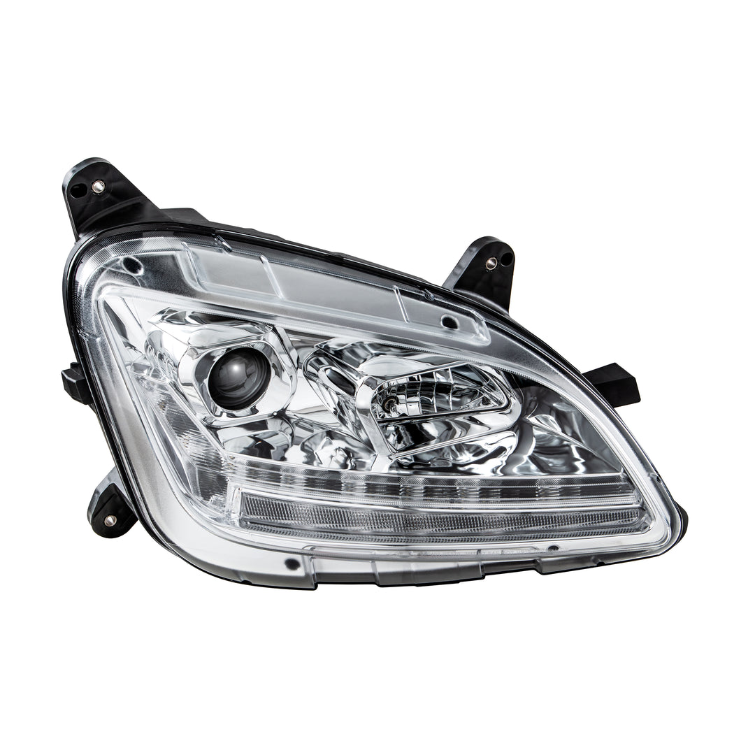 Chrome Projection Headlight With LED Sequential Turn and DRL For 2012-2021 Peterbilt 579 - Passenger